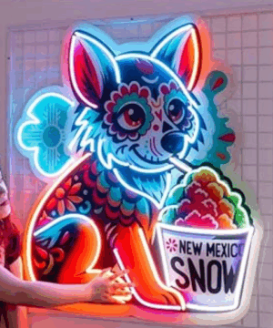 Fox UV Neon Sign