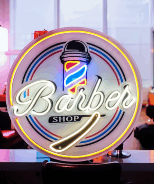 Barber Shop UV Neon Sign